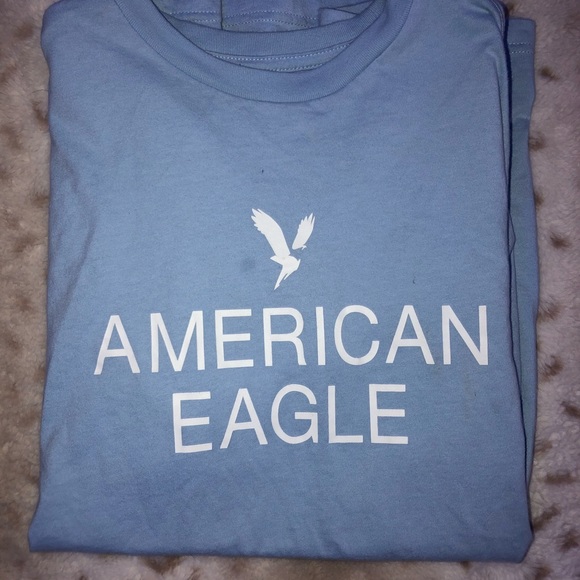 American Eagle baby blue t shirt - Picture 4 of 7